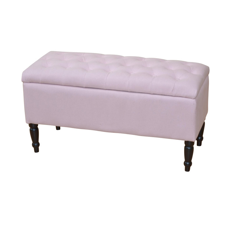 ClassicLiving Gepolsterte Schlafzimmerbank mit Stauraum aus Holz Tamara